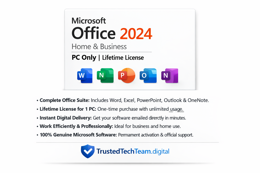 Microsoft Office 2024 Home & Business License - One-Time Purchase