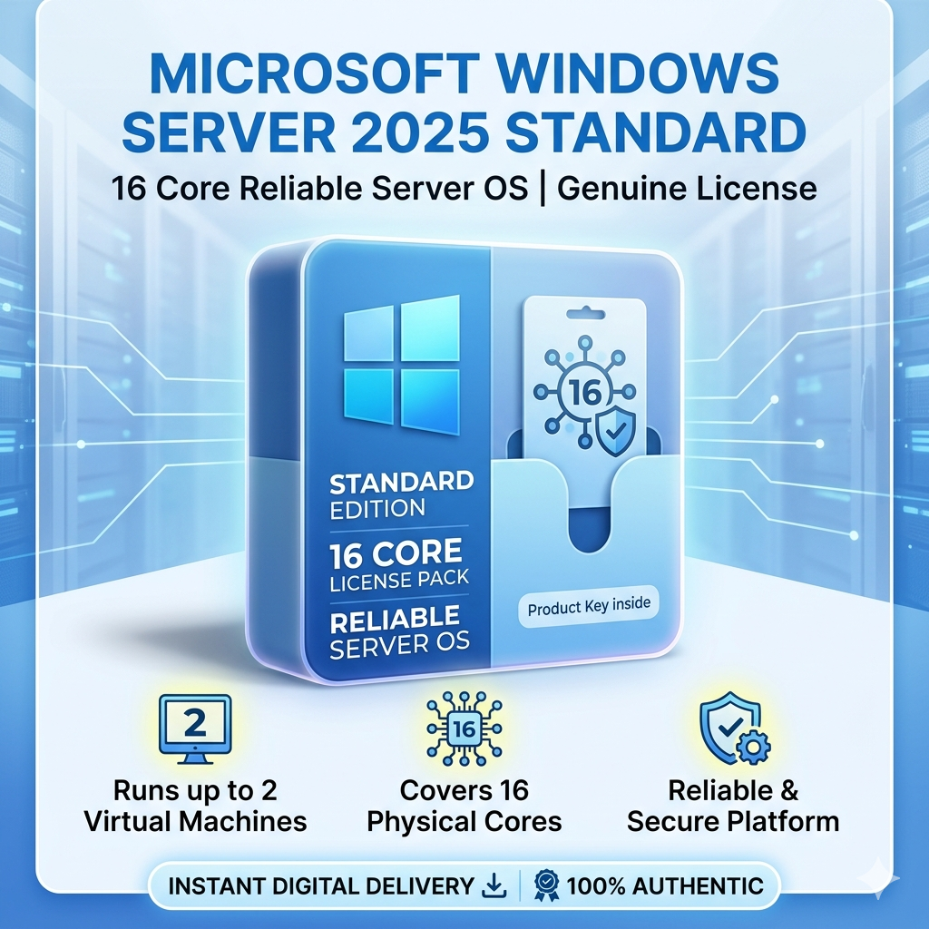 Windows Server 2025 Standard License | Genuine Microsoft Server OS