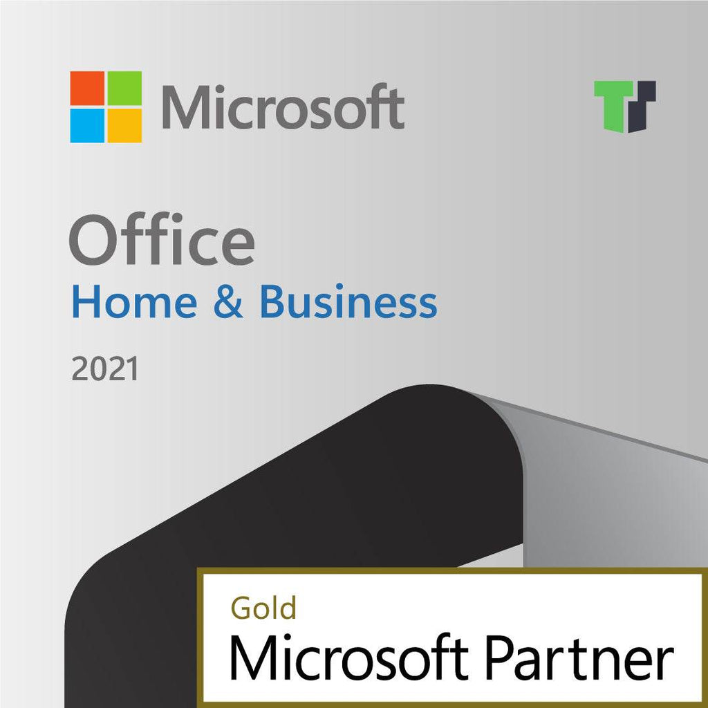 Microsoft Office 2021 for Mac Packaging Design with Gold Microsoft Partner Logo for Home and Business Use