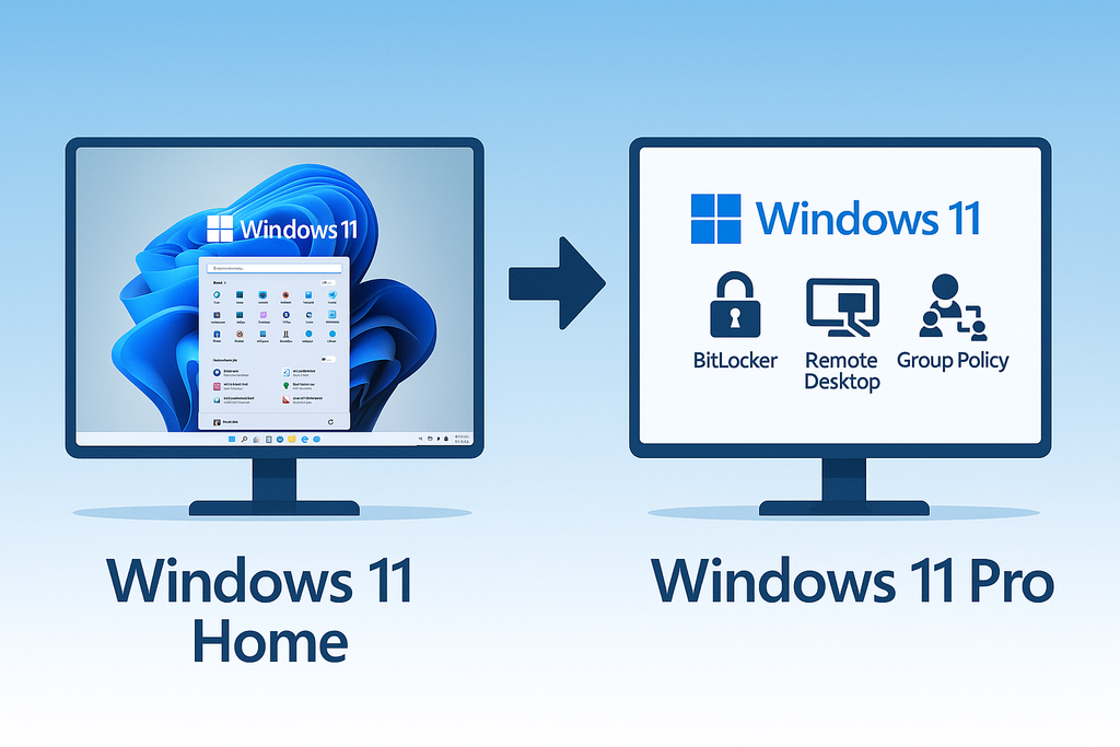 Microsoft Windows 11 Home to Pro Upgrade for Enhanced Features - Ustrustedtech