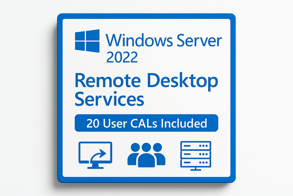 Windows Server 2022 Remote Desktop Services – 20 User CALs | Official Microsoft RDS Licenses - Ustrustedtech